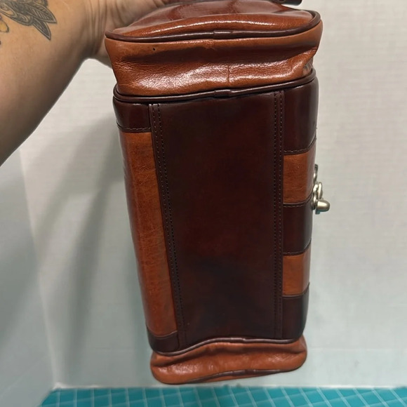 Vintage Brown Leather Camera/Doctor Bag Crossbody #Steampunk - Picture 7 of 15